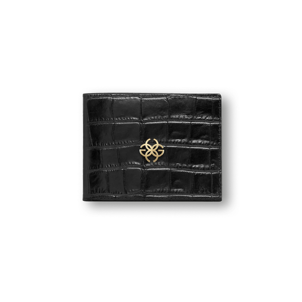 Premium Leather Wallet - Expertly Crafted, Holds 6 Cards, with Elegant Golden Concept Logo
