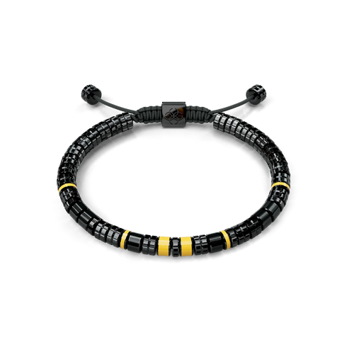 Golden Concept - Aluminum Premium Bracelet Jet Black and Modena Yellow