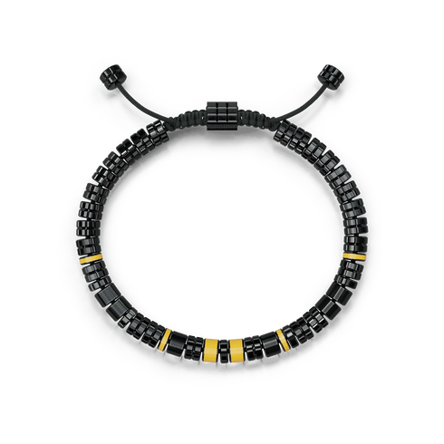 Golden Concept - Aluminum Premium Bracelet Jet Black and Modena Yellow