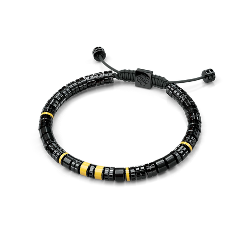 Golden Concept - Aluminum Premium Bracelet Jet Black and Modena Yellow