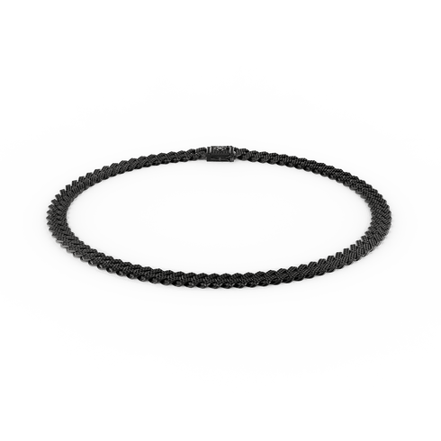 Necklace - Cuban Iced - Black 50