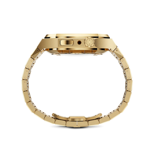 Evening edition - Apple watch 45 mm - Golden Concept Apple Watch Cases - 18k gold and Swarovski crystal adorned watch case