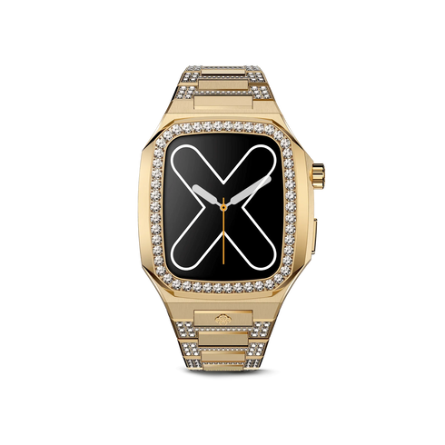 Evening edition - Apple watch 45 mm - Golden Concept Apple Watch Cases, apple watch case, premium, durable, scratch-resistant , high quality, luxury, 18k gold, Swarovski crystals
