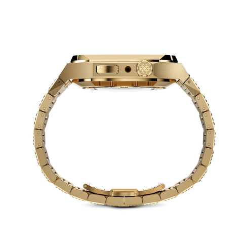 Evening edition - Apple watch 45 mm - Golden Concept Apple Watch Cases, apple watch case, premium, durable, scratch-resistant , high quality, luxury, 18k gold, Swarovski crystals