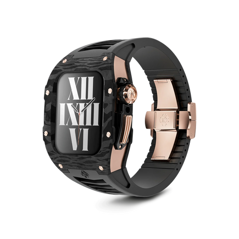 Racing Sport Collection - Raw Titanium - 45 mm - Golden Concept Apple Watch Cases, carbon fiber, apple watch case, titanium and carbon fibre smart watch, premium, durable, scratch-resistant , high quality, luxury