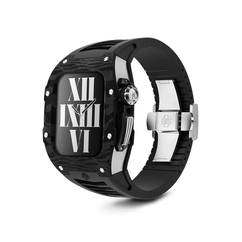 Racing Sport Collection - Raw Titanium - 45 mm - Golden Concept Apple Watch Cases, carbon fiber, apple watch case, titanium and carbon fibre smart watch, premium, durable, scratch-resistant , high quality, luxury